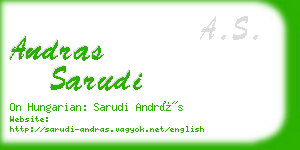 andras sarudi business card